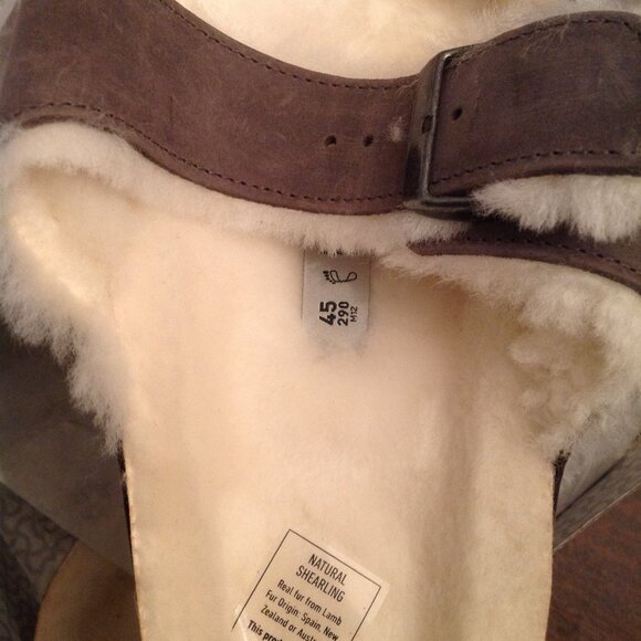 Birkenstock Men's Regular Fit Arizona Shearling Sandals-USA size 12M- New in Box - Picture 4 of 5